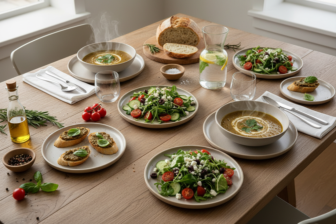 Dinner Made Simple: Soup Bowls, Salad Plates & Appetizer Plates for Everyday Meals