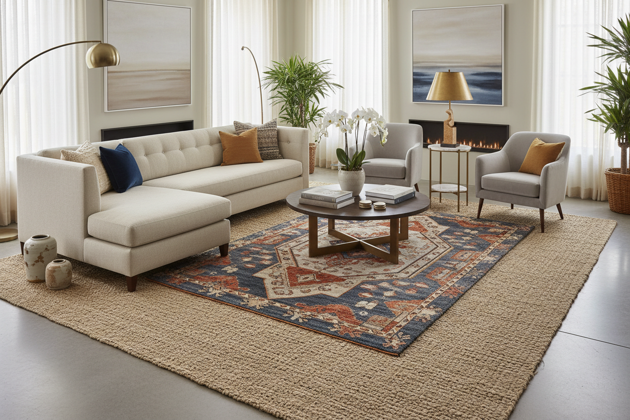 How to Layer Rugs for a Designer Look