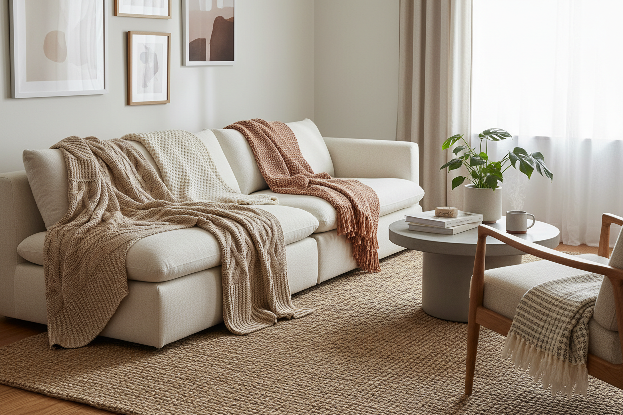 How to Style Decorative Blankets and Throws