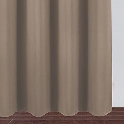 LEMOMO Cappuccino Thermal Blackout Curtains/52 x 108 Inch/Set of 2 Panels Room Darkening Curtains for Bedroom