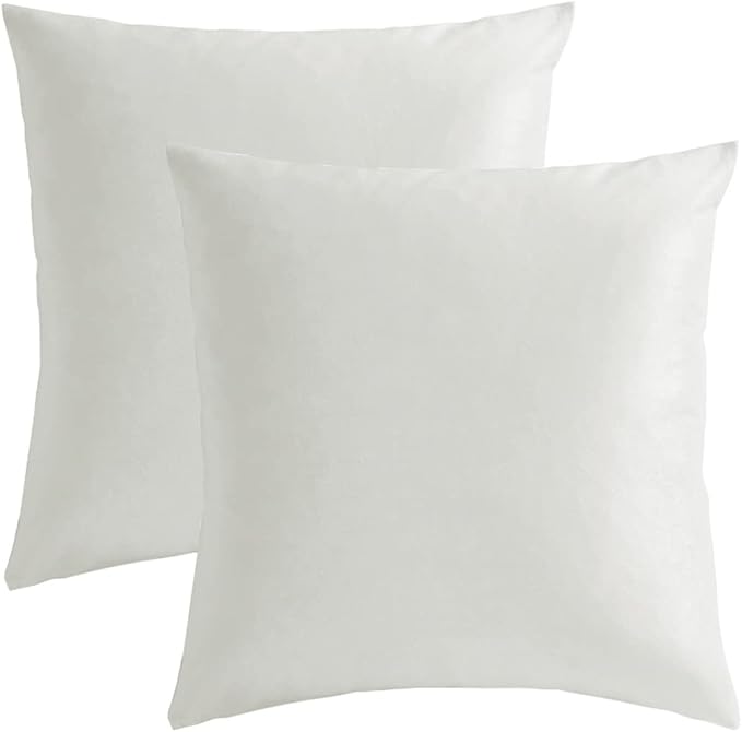 GIGIZAZA Decorative Throw Pillow Covers 16x16,Set of 2 White Square Couch Pillow Covers,Velvet Sofa Boho Cushion Pillows