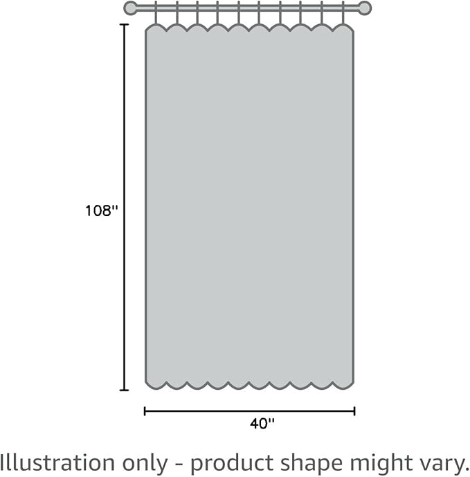 Aiyufeng 2 Pack: Basic Grey Sheer Curtain Drapes for Living Room 108 Inch Length 2 Panels, Light Filtering Voile Drapes for Bedroom, Patio, Sliding Door, Each 40" W x 108" L