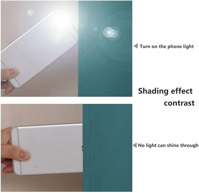 NICETOWN Total Shade Curtains and Draperies, Sea Teal, Package of 2, 62 inches Wide x 95 inches, LongHeavy-Duty Full Light Shading Drapes with Black Liner Backing for Villa/Hall/Dorm Window