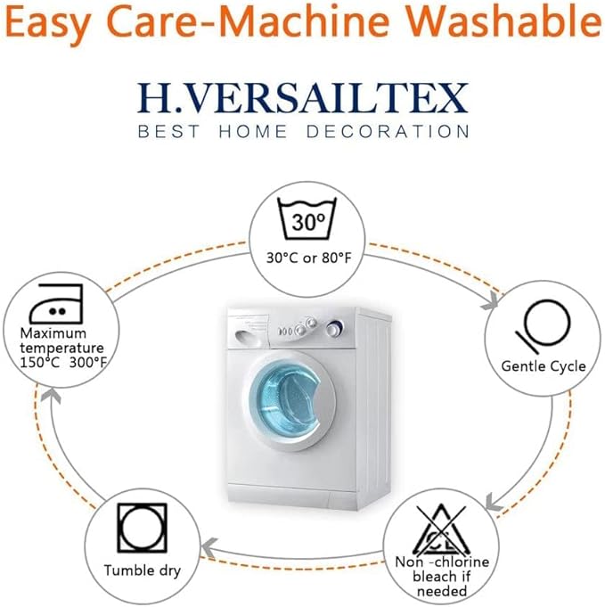 H.VERSAILTEX Blackout Patio Curtains 100 x 96 Inches for Sliding Door Extral Wide Blackout Curtain Panels Thermal Insulated Room Divider - Grommet Top, 8' Tall by 8.5' Wide - Mineral Blue