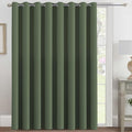 H.VERSAILTEX Blackout Patio Curtains 100 x 96 Inches for Sliding Door Extral Wide Blackout Curtain Panels Thermal Insulated Room Divider - Grommet Top, 8' Tall by 8.5' Wide - Bronze Green