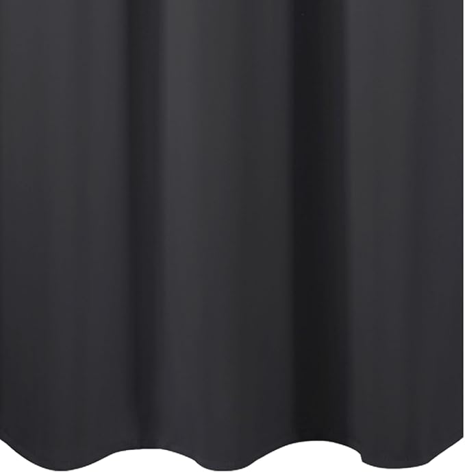 LEMOMO Dark Grey Blackout Curtains 42 x 54 Inch Length Set of 2 Panels Grommet Bedroom Curtains for Living Room