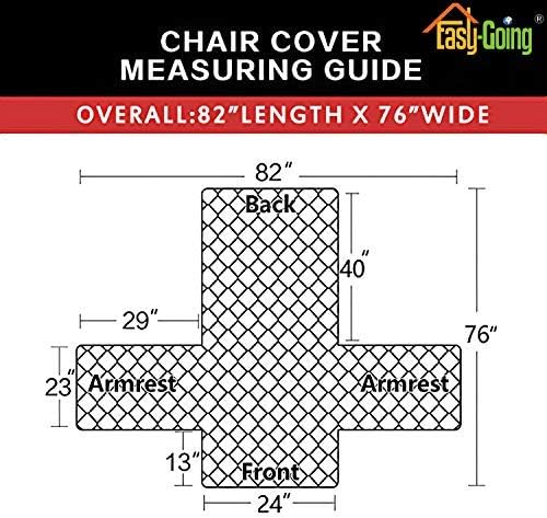 Easy-Going Chair Sofa Slipcover Reversible Sofa Cover Water Resistant Couch Cover Furniture Protector Cover with Elastic Straps for Pets Kids Children Dog Cat (Chair, Navy/Ivory)