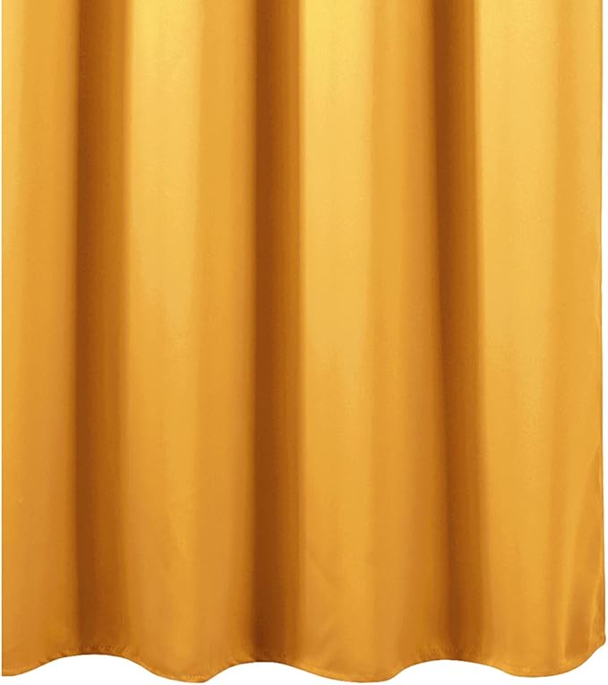 LEMOMO Yellow Thermal Blackout Curtains/42 x 84 Inch/Set of 2 Panels Room Darkening Curtains for Bedroom