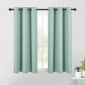 NICETOWN Blackout Curtains & Drapes for Bedroom, Aqua Blue, W34 x L40, Set of 2, Triple Weave Grommet Top Thermal Insulated Light Blocking Panels for Bathroom/Living Room