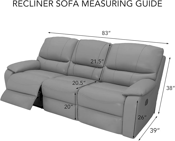 PureFit Super Stretch 3 Seats Recliner Sofa Couch Cover with Pocket-Non Slip Soft Sofa Slipcover, Washable Spandex Reclining Furniture Protector for Kids, Pets (Large, Taupe)