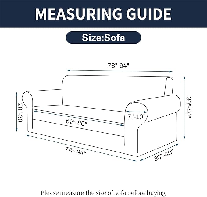 Cupuamon 2026 New Stretch Sofa Slipcovers Couch Cover for 3 Cushion Furniture Protector Sofa Covers with Elastic Bottom Jacquard Fabric Small Checks for Pets, Kids -Sofa, Dusty Pink