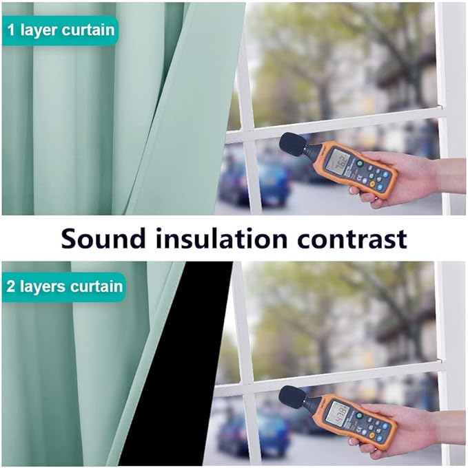 NICETOWN 100% Blackout Window Curtain Panels, Full Light Blocking Drapes with Black Liner for Nursery, 72-inch Drop Thermal Insulated Draperies (Aqua Blue, 2 Pieces, 52-inch Wide Per Panel)