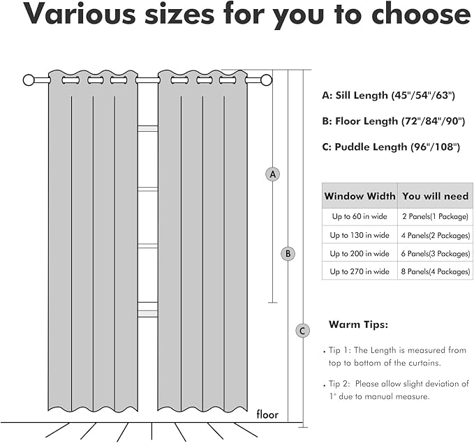 MIULEE 100% Blackout Linen Textured Curtains for Bedroom Solid Thermal Insulated Heathered White Grommet Room Darkening Curtains & Drapes Luxury Decor for Living Room Nursery 52 x 96 Inch (2 Panels)
