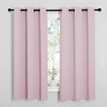 NICETOWN Baby Pink Blackout Curtains 40 inches Length for Kitchen, 2 Panels, 29" Wide, Thermal Insulated Decoration Drapes for Small Window