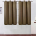 LEMOMO Brown Blackout Curtains/38 x 54 Inch/Set of Two Panels Grommet Living Room Curtains