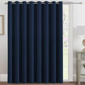 H.VERSAILTEX Blackout Patio Curtains 100 x 108 Inches for Sliding Door Extral Wide Blackout Curtain Panels Thermal Insulated Room Divider - Grommet Top, 9' Tall by 8.5' Wide - Navy Blue