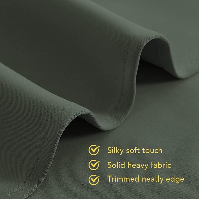 NICETOWN Room Darkening Draperies Window Curtain Panels, Thermal Insulated Grommet Room Darkening Curtains for Bedroom (Dark Mallard, 2 Panels, W70 x L84 -inch)