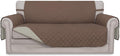 Easy-Going Sofa Slipcover Reversible Loveseat Sofa Cover Couch Cover for 2 Cushion Couch Furniture Protector with Elastic Straps for Pets Kids Dog Cat (Oversized Loveseat, Brown/Beige)