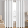 H.VERSAILTEX Pure White Curtain for Living Room Thermal Insulated Window Treatment Curtain Extra Long 108 inch Length Energy Saving Solid Grommet Top Room Darkening Drape, One Panel, 52" W x 108" L