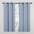 NICETOWN Vintage Blue Blackout Curtains 45 inches Length for Kitchen, 2 Panels, 29" Wide, Thermal Insulated Decoration Drapes for Small Window