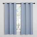 NICETOWN Vintage Blue Blackout Curtains 68 inches Length for Laundry Room, 2 Panels, 42" Wide, Thermal Insulated Decoration Drapes for Office Window