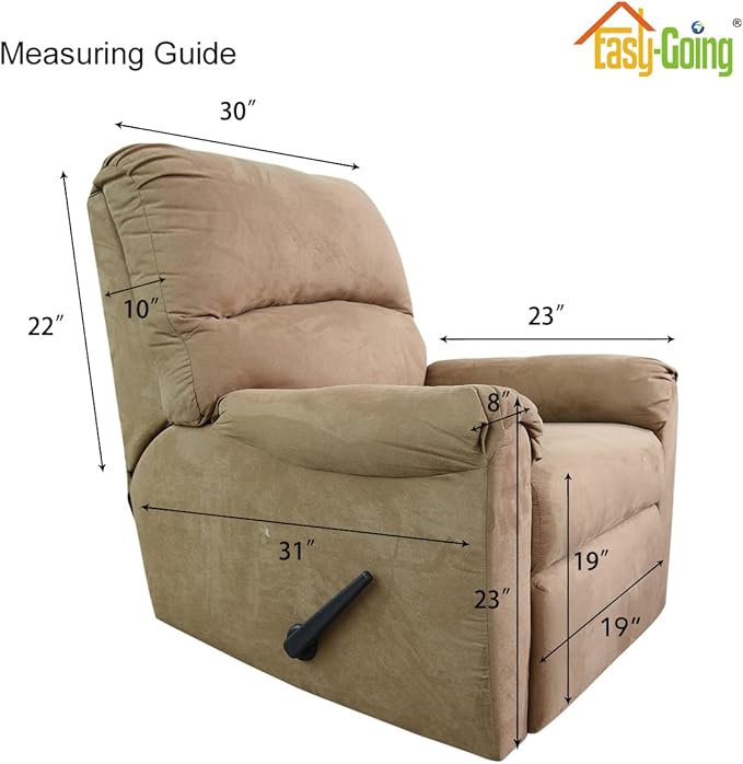 Easy-Going Recliner Sofa Slipcover Reversible Sofa Cover Water Resistant Couch Cover Furniture Protector with Elastic Straps for Pets Kids Children Dog Cat (Recliner, Brown/Beige)