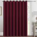 H.VERSAILTEX Thermal Insulated Grommet Blackout Curtains for Christmas & Thanksgiving Gift, Sliding Door Patio Door Curtains, Living Room Divider Curtains (1 Panel, 8.5ft Wide by 7ft Long) - Burgundy