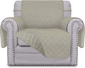 Easy-Going Chair Sofa Slipcover Reversible Sofa Cover Water Resistant Couch Cover Furniture Protector Cover with Elastic Straps for Pets Kids Children Dog Cat (Chair, Beige/Beige)