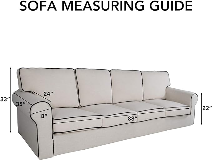 PureFit Reversible Quilted Sofa Cover, Water Resistant Slipcover Furniture Protector, Washable Couch Cover with Non Slip and Elastic Straps for Kids, Dogs, Pets (XX Large, Greyish Green/Beige)