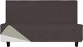 Easy-Going Futon Sofa Slipcover Reversible Sofa Cover Armless Cover Furniture Protector Couch Cover Water Resistant Pets, Kids, Children, Dog, Cat Chocolate/Beige