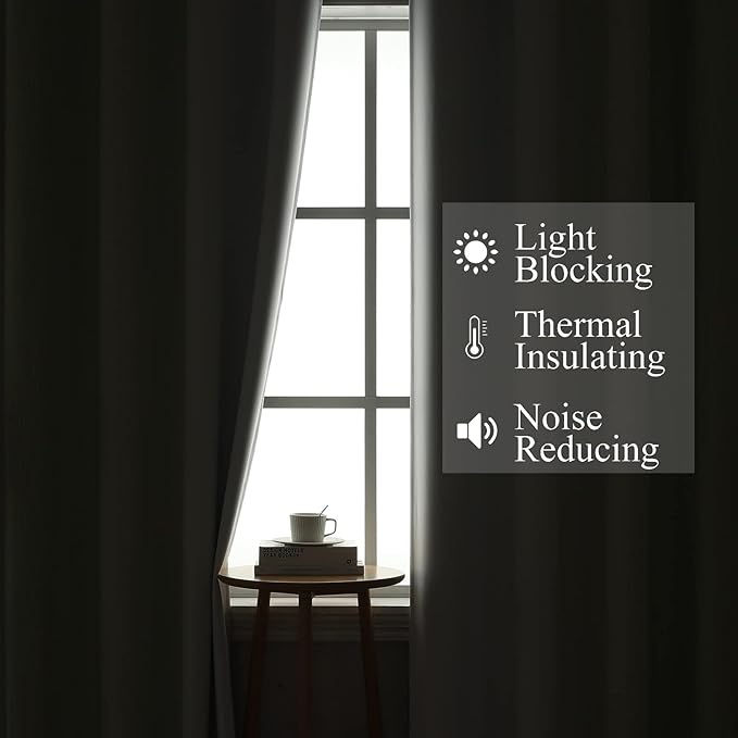 Estelar Textiler Sage and Greyish White Blackout Curtains 54 Inch Length, Light Blocking Gradient Grommet Drapes for Living Room, Thermal Insulated Ombre Curtains for Bathroom,52Wx54L,2 Panels