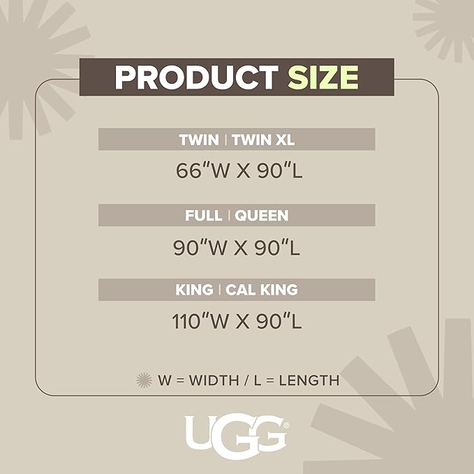 UGG Adalee Faux Fur King Blanket for Bed, Double-Sided Soft Blanket, Warm Large Throw for Couch, Washable California King Bedding, Luxury Bedroom Decor, 110" x 90", Oyster Brown