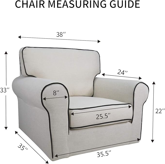 PureFit Super Stretch Chair Sofa Slipcover – Spandex Non Slip Soft Couch Sofa Cover, Washable Furniture Protector with Non Skid Foam and Elastic Bottom for Kids, Pets （Chair, Red）