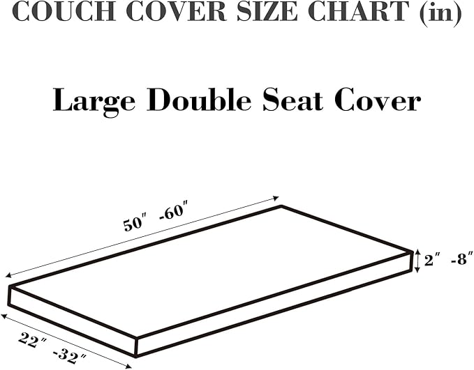 Couch Covers for 2 Cushion Sofa Pet Friendly Couch Cushion Covers Universal Sofa Covers Washable Stretch Slipcovers for Sectional Sofa (Texture Light Gray,Large Double Seat Cover)