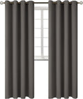 BGment Blackout Curtains for Bedroom - Grommet Thermal Insulated Room Darkening Curtains for Living Room, Set of 2 Panels (52 x 95 Inch, Grey)