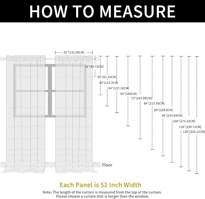 SpaceDresser Basic Rod Pocket Sheer Voile Window Curtain Panels Green 1 Pair 2 Panels 52 Width 36 Inch Long for Kitchen Bedroom Children Living Room Yard（Green, 52W x 36L）