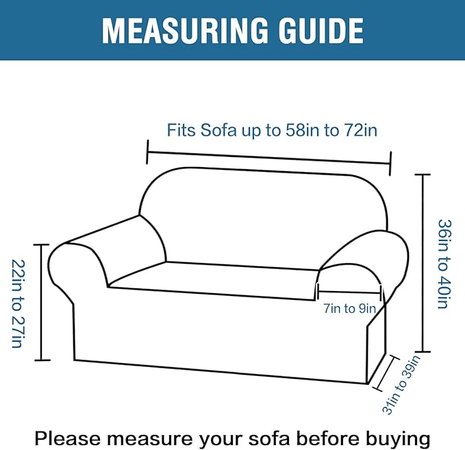 H.VERSAILTEX Stretch Velvet Loveseat Covers for 2 Cushion Couch Covers for Living Room Sofa Covers Slipcovers with Non Slip Straps Bottom, Ultra Thick Comfy Velour (Width 58"-72", Chocolate)