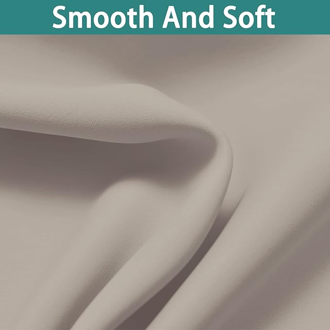 Yakamok Total Blackout Extra Wide Patio Sliding Door Curtains, Grommet Thermal Insulated Blind Curtains, Sliding Glass Door Panel for Living Room/Space Room Divider, Natural, W100 x L84, 1 Panel