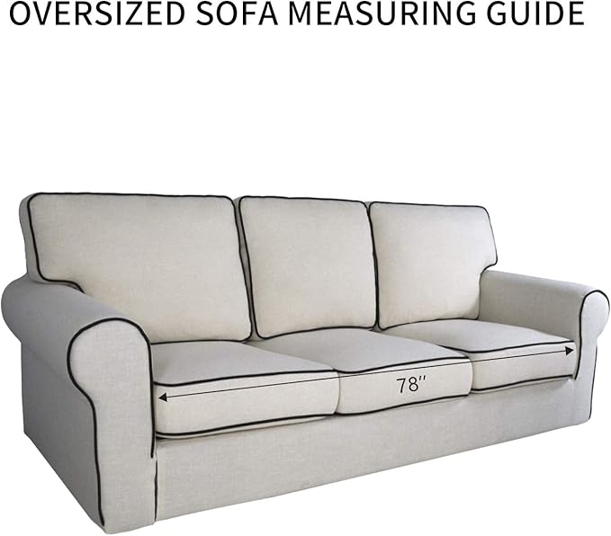 PureFit Super Stretch Sofa Slipcover – Spandex Non Slip Soft Couch Sofa Cover, Washable Furniture Protector with Non Skid Foam and Elastic Bottom for Kids, Pets （Oversized Sofa, Red）