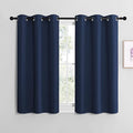 NICETOWN Blackout Draperies Curtains, All Season Thermal Insulated Solid Grommet Top Blackout Curtains/Drapes for Kid's Room (Navy, 1 Pair, 42 x 40 inches)