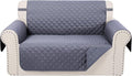 Reversible Loveseat Sofa Covers Couch Cover Furniture Protector(Loveseat Small,Dark Grey/Dark Grey)