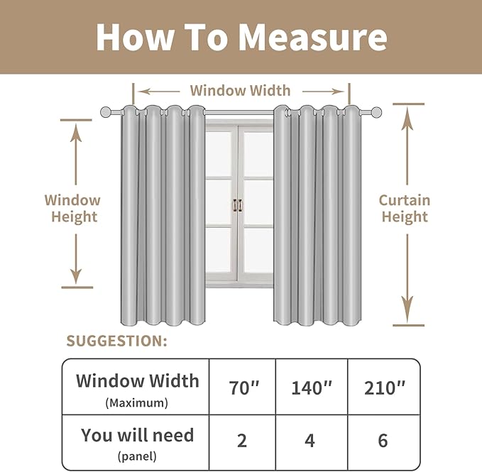 LAMIT Beige Linen Curtains 54 Inches Long for Bedroom, Semi Sheer Neutral Faux Linen Textured Window Light Filtering Panels with Bronze Grommet for Kitchen,2 Panels Set, 52 X 54 Inch