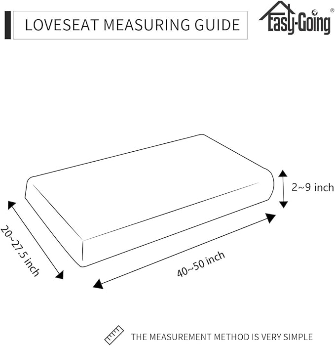 Easy-Going Stretch Loveseat Cushion Cover Sofa Cushion Furniture Protector Sofa Seat Sofa Slipcover Sofa Cover Soft Flexibility with Elastic Bottom(Loveseat Cushion, Taupe)