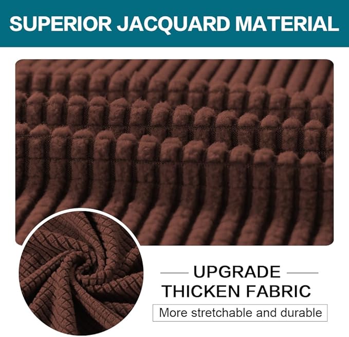 Turquoize 4 Piece Sofa Covers for 3 Cushion Couch Sofa Slipcover Soft Couch Cover for Dogs-Washable Sofa Furniture Covers with 3 Individual Large Cushion Covers (XL Sofa, Burnt Brick)