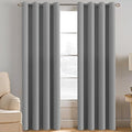 H.VERSAILTEX Grey Blackout Curtains for Bedroom Thermal Insulated Room Darkening Blackout Curtain Panel for Door, Window Panel Drapes - 1 Panel - 52 inch Wide by 102 inch Long, Dove Gray, Grommet Top