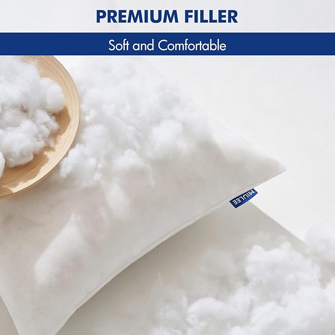 MIULEE Pillow Insert 22x32 Inch, Decorative Rectangle Throw Pillow Inserts, Premium Fluffy Pillow Forms Sham Stuffer for Sofa Couch Living Room