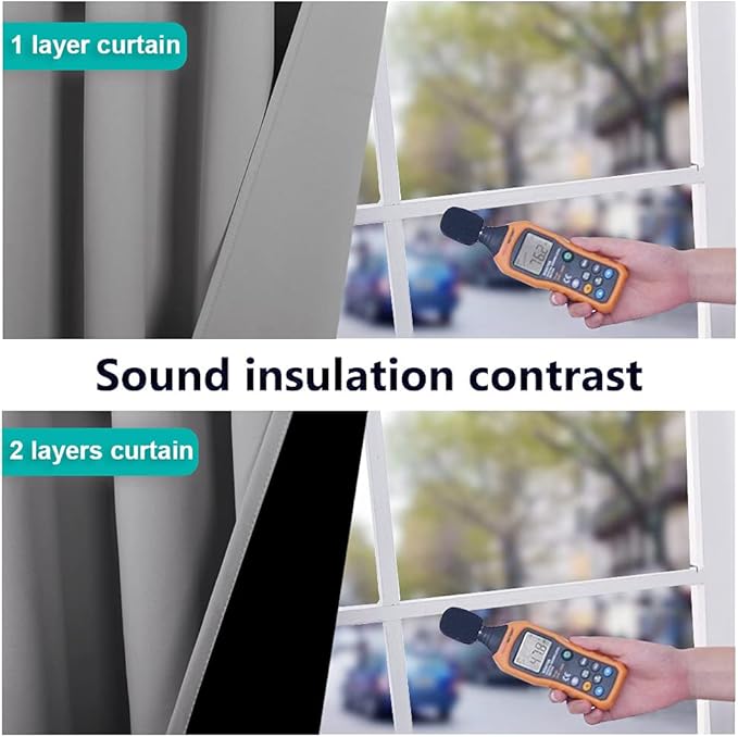 NICETOWN Full Shade Curtain Panels, Pair of Energy Smart & Noise Blocking Out Blackout Drapes for Dining Room Window, Thermal Insulated Guest Room Lined Window Dressing(Silver Grey, 70 x 72 inch)