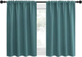 NICETOWN Blackout Curtains for Living Curtains, Sea Teal, 2 Panels, 29 by 30, Room Darkening Window Curtain Panels, Easy-Care Solid Thermal Insulated Draperies/Drapes for Daughter Room