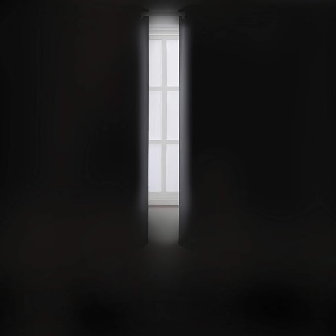 LEMOMO Grey Blackout Curtains for Bedroom Room Darkening Curtains/38 x 54 Inch Long Set of 2 Panels Draperies Thermal Insulated Living Room Curtains