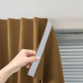 Self Adhesive Curtains, Stick Curtain Blackout Shades Window Cover Curtains for Living Room No Drilling, 59" W X 59" L, Brown, 1 Panel